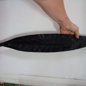 Black polyester cummerbund 24" front adjustable buckle belt